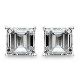Certified .50 CTW Raident Diamond 14K White Gold Earring