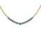 1.06 Ctw i2/i3 Treated Fancy Blue Diamond 14K Yellow Gold Necklace
