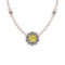 1.12 Ctw i2/i3 Treated Fancy Yellow and White Diamond 14K Rose Gold Necklace