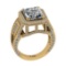 4.26 Ctw SI2/I1 Diamond 14K Yellow Gold Wedding Halo Ring (Emerald Cut Center Stone Certified By GIA