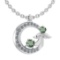 Certified 1.14 Ctw Green Amethyst Diamond Tiny Angel Necklace For womens New Expressions love collec