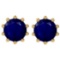 2.20 Ctw SI2/I1 Blue Sapphire14K Rose Gold Stud Earring