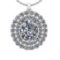 1.50 Ctw SI2/I1 Diamond 14K White Gold Pendant Necklace