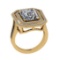 2.70 Ctw SI2/I1 Diamond 14K Yellow Gold Wedding Halo Ring (Emerald Cut Center Stone Certified By GIA