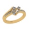 0.41 Ctw SI2/I1 Diamond 14K Yellow Gold Engagement Ring