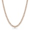 Milgrain Eternity Diamond Tennis Necklace 14k Rose Gold (7.05ct)