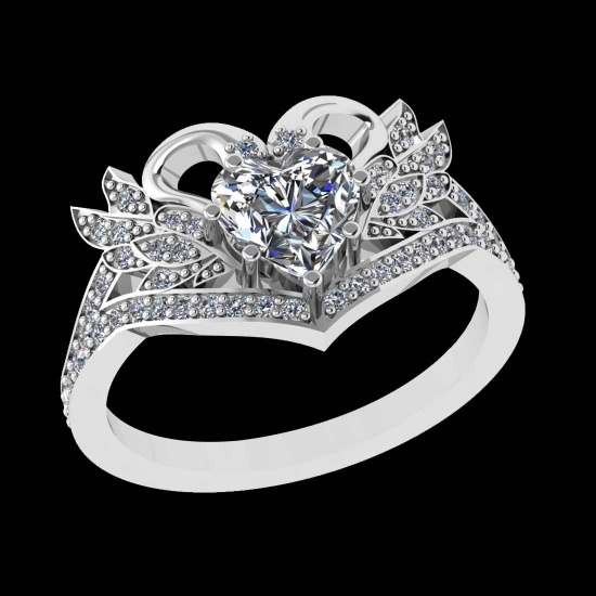 1.30 Ctw SI2/I1 Diamond 10K White Gold Engagement Ring