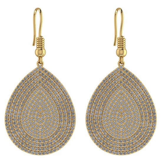 1.62 Ctw VS/SI1 Diamond 14K Yellow Gold Earrings