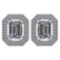 3.71 Ctw Diamond 14k White Gold Halo Stud Earrings VS/SI2