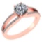 1.49 Ctw Diamond 14k Rose Gold Halo Ring VS/SI1