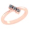 Certified .33 Ctw Diamond And 14k Rose Gold Simple Ring