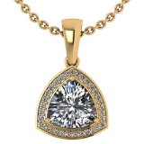 .65 Ctw Diamond 14k Yellow Gold Necklaces VS/SI1