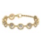 5.72 Ctw VS/SI1 Diamond Style Bezel&Prong Set 14K Yellow Gold Tennis Bracelet