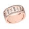 0.47 Ctw Si2/i1 Diamond 14K Rose Gold Eternity Band Ring