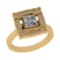 0.90 Ctw SI2/I1Diamond 14K Yellow Gold Engagement Ring