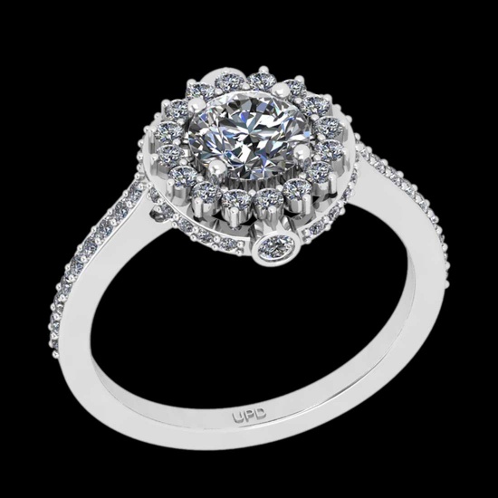1.52 Ctw VS/SI1 Diamond 14K White Gold Engagement Halo Ring