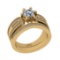 1.41 Ctw SI2/I1 Gia Certified Center Diamond 14K Yellow Gold Bridal Style Wedding set Ring