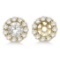 Round Diamond Earring Jackets for 7mm Studs 14K Yellow Gold 0.90ctw