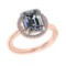 2.70 Ctw SI2/I1 Diamond 14K Rose Gold Engagement Halo Ring