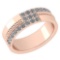 Certified 0.52 Ctw Diamond VS2/SI1 Engagement 14k Rose Gold Band Ring