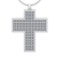 4.44 Ctw SI2/I1 Diamond 14K White Gold Cross Pendant Necklace
