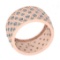 3.17 Ctw Si2/i1 Diamond 14K Rose Gold Men's Engagement Band Ring