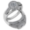 Certified 1.24 Ctw Diamond VS/SI1 Engagement 10K White Gold Ring