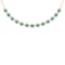 11.30 Ctw VS/SI1 Emerald And Diamond 14K Rose Gold Girls Fashion Necklace (ALL DIAMOND ARE LAB GROWN