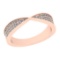 0.40 Ctw Si2/i1 Diamond 14K Rose Gold Groom Band Ring
