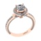 2.27 Ctw SI2/I1 Diamond 14K Rose Gold Engagement Ring
