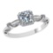 1.27 Ctw SI2/I1 Diamond 14K White Gold Anniversary Ring Round Cut Center Stone Certified By GIA )