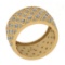 3.17 Ctw Si2/i1 Diamond 14K Yellow Gold Men's Engagement Band Ring
