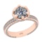 2.37 Ctw SI2/I1 Diamond 14K Rose Gold Engagement Ring
