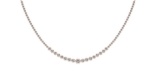Certified 2.97 Ctw SI2/I1 Diamond 14K Rose Gold Necklace
