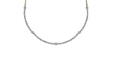 Certified 4.91 Ctw SI2/I1 Diamond 14K Yellow Gold Necklace