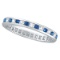 1.04ctw Blue Sapphire and Diamond Channel Set Eternity Band 14k Gold Ring