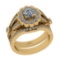1.17 Ctw SI2/I1 Gia Certified Center Diamond 14K Yellow Gold Bridal Style Wedding set Ring
