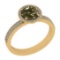 Certified 1.45 Ctw SI1/SI2 Natural Fancy Light Brown Yellow And White Diamond 14K Yellow Gold Engage