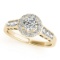 Certified 1.05 Ctw SI2/I1 Diamond 14K Yellow Gold Wedding Ring