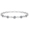0.85 Ctw SI2/I1 Diamond Ladies Fashion 18K White Gold Tennis Bracelet