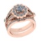 1.17 Ctw SI2/I1 Gia Certified Center Diamond 14K Rose Gold Bridal Style Wedding set Ring