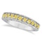 Fancy Yellow Canary Diamond Ring Band 14k White Gold  0.50ctw