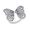2.80 Ctw SI2/I1 Diamond 14K White Gold Butterfly Engagement Ring
