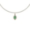 Certified 5.23 Ctw Emerald And Diamond SI2/I1 14K Yellow Gold Pendant Necklace