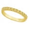 Yellow Canary Diamond Stackable Ring Band 14k Yellow Gold 0.25 ctw