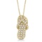 Diamond Flip Flop Pendant Necklace 14k Yellow Gold 0.50ctw