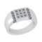 0.44 Ctw SI2/I1 Diamond 14K White Gold Men's Engagement Ring