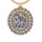 1.50 Ctw SI2/I1 Diamond 14K Yellow Gold Pendant Necklace