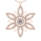 1.62 Ctw SI2/I1 Diamond 14K Rose Gold Beautiful Pendant Necklace