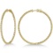 Unique X-Large Diamond Hoop Earrings 14k Yellow Gold 3.00ctw